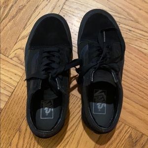 Women’s all black Vans